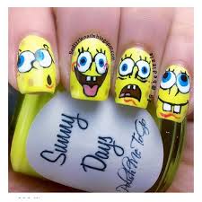 spongebob nail art designs 1 pink lover