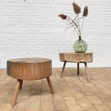 Vintage Primitive Wooden Tables Set Of