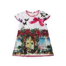 Newest Summer Toddler Kids Girls Oil Painting Butterfly Casual Dress Sundress Clothes