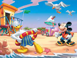 Vịt Donald và chuột mickey kỳ nghỉ hè trên bãi biển Tải xuống hình nền HD -  Phim hoạt hình hình nền