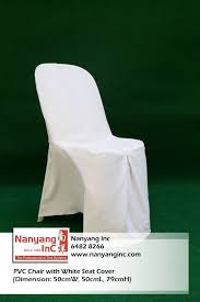 Nyi Pvc Chair With White Seat Cover