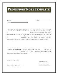 Free Promissory Note Template For Personal Loan Templates Google