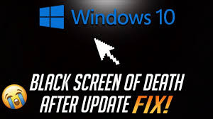 fix windows 10 black screen of