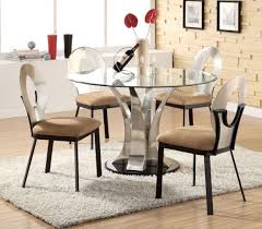 round glass dining room table glass
