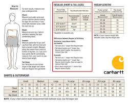 Product Sizing Charts Corporate Apparel Sizes And Measurements