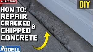 repair ed and chipped concrete