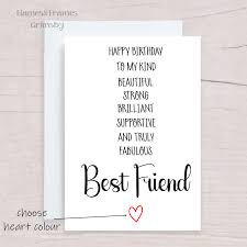 personalised best friend birthday card