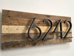 House Numbers Sign Custom Rustic Modern