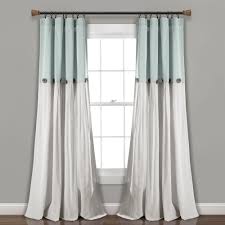 Catherine lansfield stars and stripes tab top lined curtains multi 66x72 inch Linen Button Window Curtain Panel Lush Decor Www Lushdecor Com Lushdecor