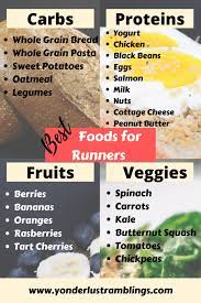 best runners t and food for runners