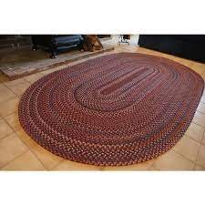 rhody rug annie walnut 5 ft x 8 ft oval indoor braided area rug