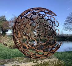 Large Metal Rusty Garden Modern Art