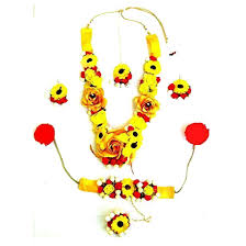 floret jewelry party wear red yellow