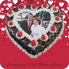 anniversary cake photo frame photo