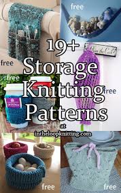 Sew an armchair caddy to hold your craft supplies as you watch tv and create! Storage Knitting Patterns In The Loop Knitting