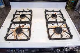 how to really clean a stove top even