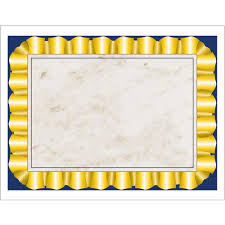Gold Ribbon Certificate Border Computer Paper