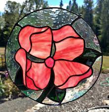 Stained Glass Sun Catcher Pink Dogwood