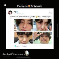 Since there are no longer concerts, he feared that perhaps they weren't doing enough, so he tries to interact with armys a. Bts Venezuela Taehyung For Weverse Bts Btsarmy Facebook