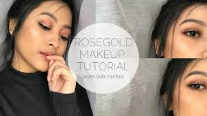 rosegold makeup tutorial asian skin