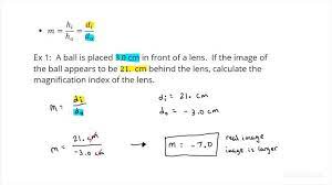 Calculate The Magnification Of A Lens