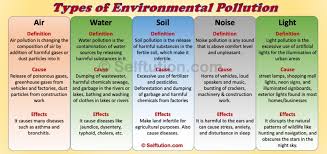 five types of environmental pollution