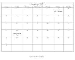 Choose from over a hundred free powerpoint, word, and excel calendars for explore premium templates. January 2021 Calendar Templates Free2019calendar Com
