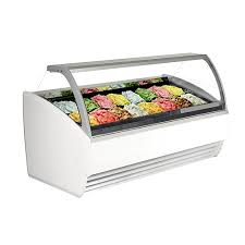 gelato display case curved front