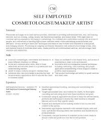 self emplo cosmetologist makeup