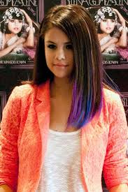 :) i show you how to apply color to your. Selena Gomez Purple And Blue Hair Extensions Hair Styles Blue Hair Extensions Medium Hair Styles