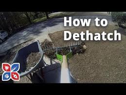 Aerate the lawn if the soil is hard. Diy Lawn Care Series Episode 9 How To Dethatch Your Lawn Video Domyown Com