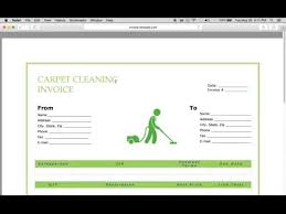 make a carpet service cleaning invoice
