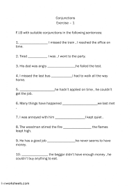 Conjunctions join sentences, phrases, or clauses together. Conjunctions Worksheet