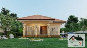 Simple Bungalow House Design In Warm