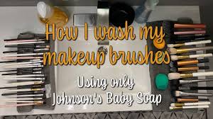 how i wash my makeup brushes using