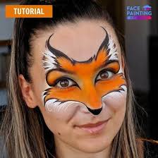 fox face paint step by step tutorial