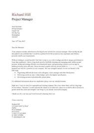 Project Manager Cover Letter Example Sample Professional Documents