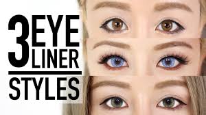 3 eyeliner styles makeup tutorial