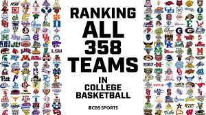 College basketball No. 1-358 rankings ...