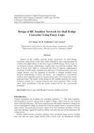 Pdf Design Of Rc Snubber Network For Half Bridge Converter