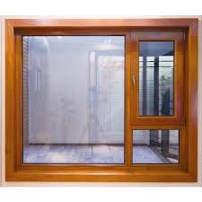 Brown Glass Window With Wooden Frame