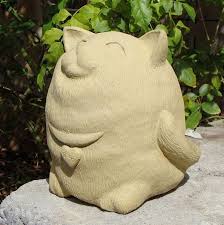 Concrete Chunky Barn Cat Statue