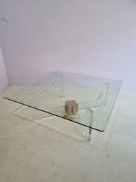 Acrylic Glass Coffee Table With Square