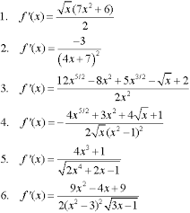 3 5 2 y x c. Derivative Worksheet With Solutions Worksheet List