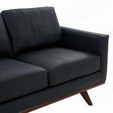 Faux Leather Modern Rectangle Sofa