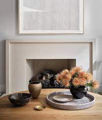 Herringbone Fireplace Insert Design Ideas