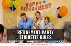 Who is responsible for throwing a retirement party?