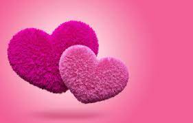 Wallpaper hearts, love, fluffy, pink ...