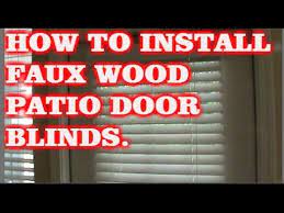 Install Faux Wood Blinds Patio Door