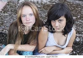 Others have bared all for a movie, such as … Two Young Teen Girls Sitting On A Stone Background Canstock